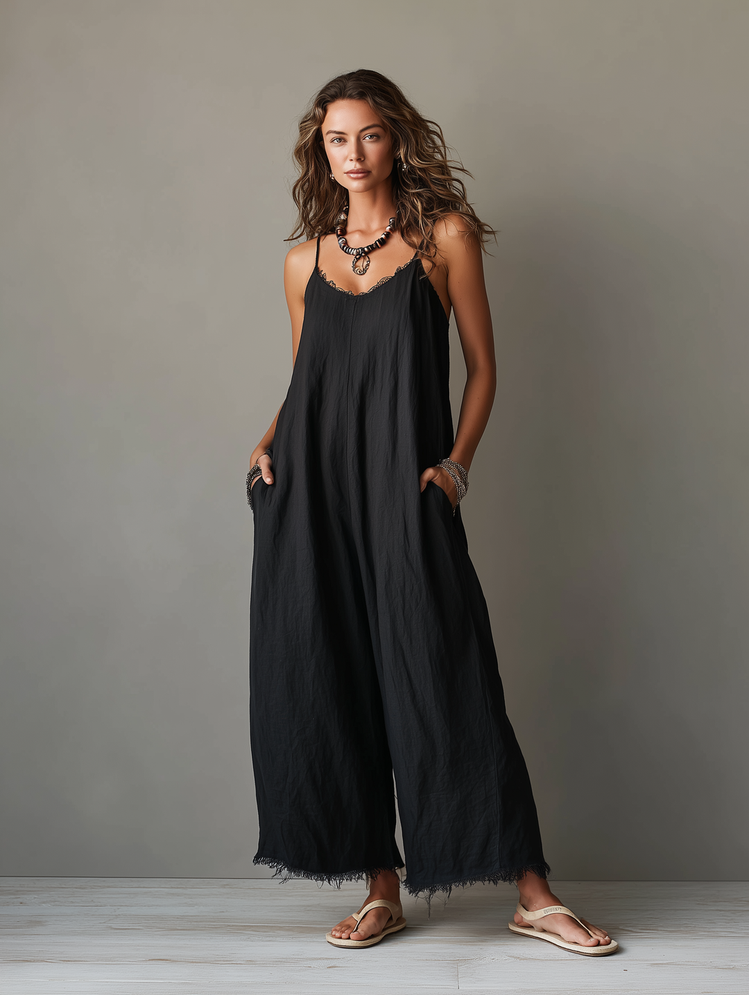 Pascale | Minimalist Linen Dungarees for Women