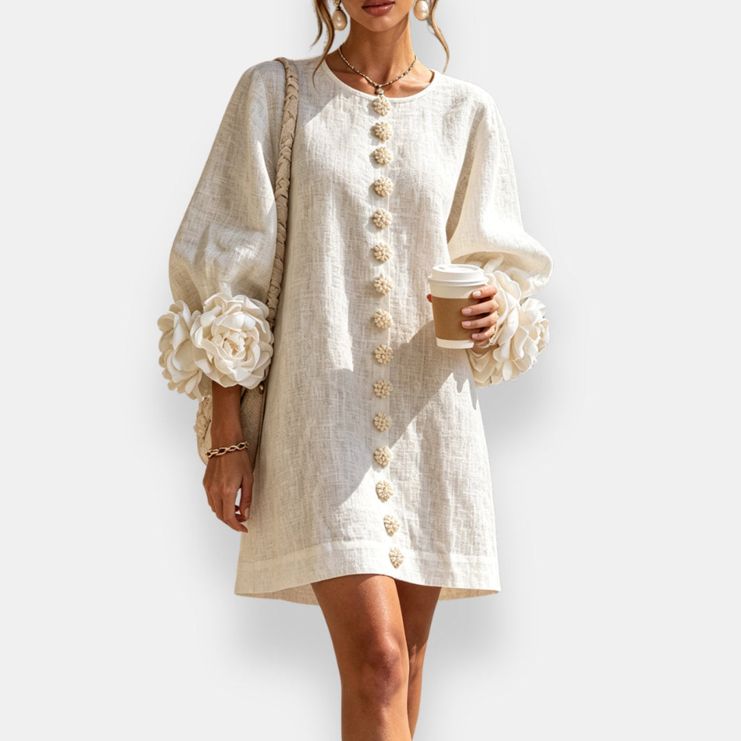 Marcelle | Floral Relief Dress