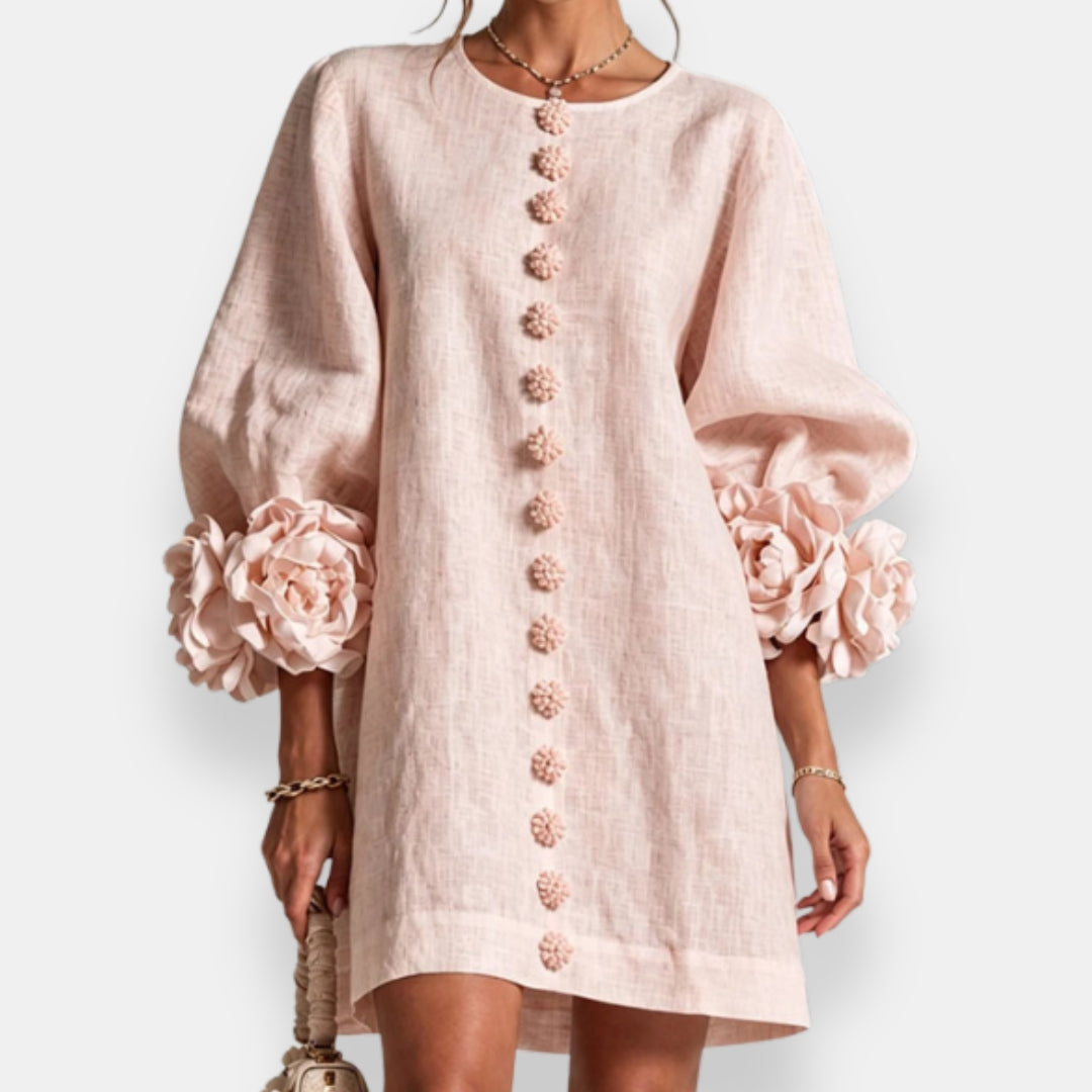 Marcelle | Floral Relief Dress