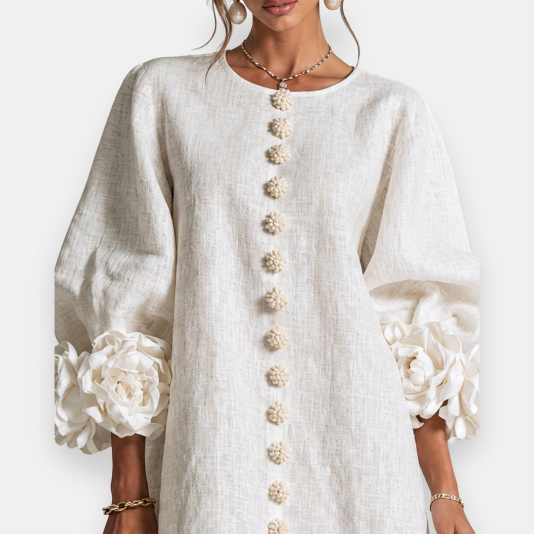Marcelle | Floral Relief Dress