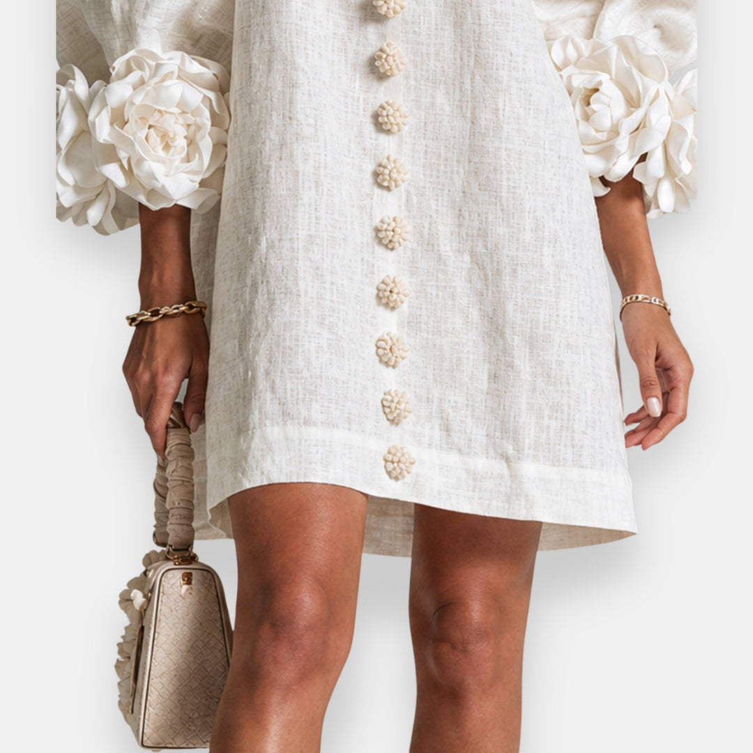 Marcelle | Floral Relief Dress