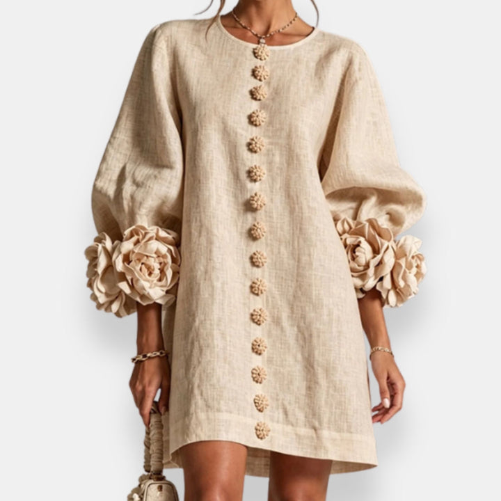 Marcelle | Floral Relief Dress