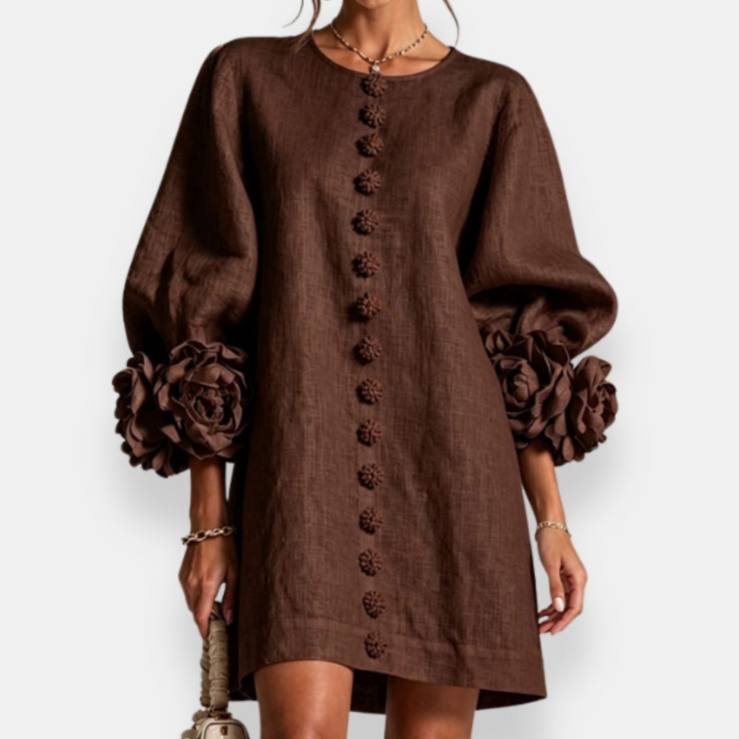 Marcelle | Floral Relief Dress