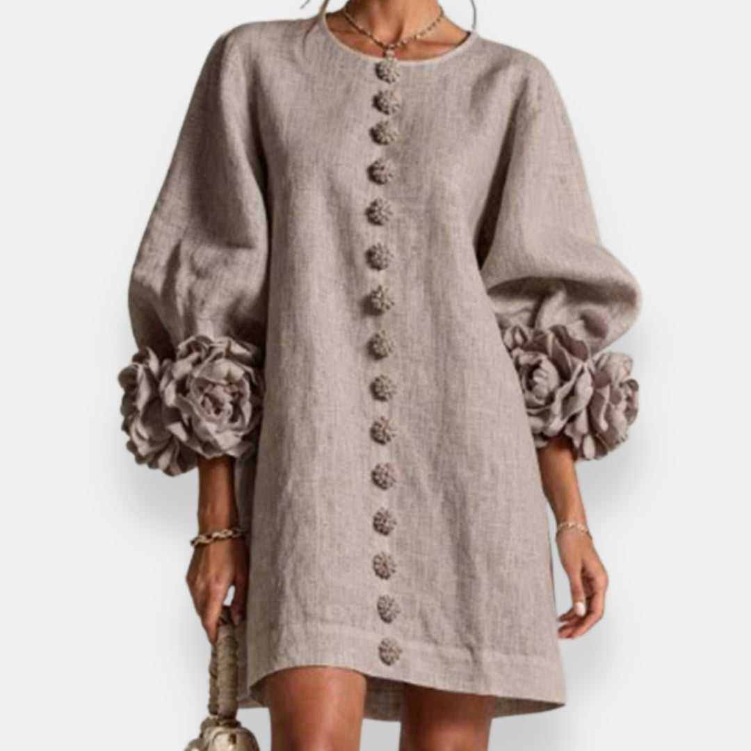 Marcelle | Floral Relief Dress