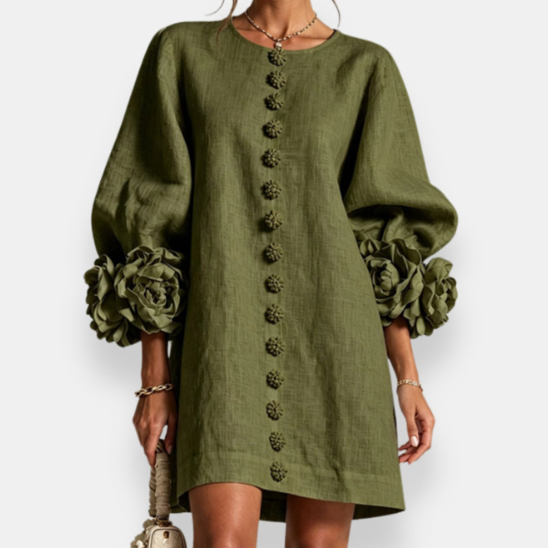 Marcelle | Floral Relief Dress