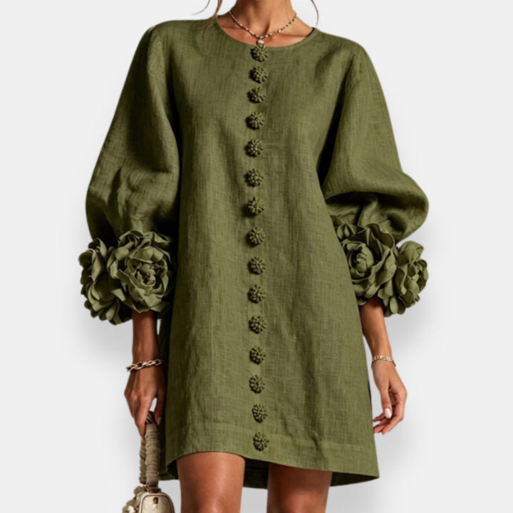 Marcelle | Floral Relief Dress