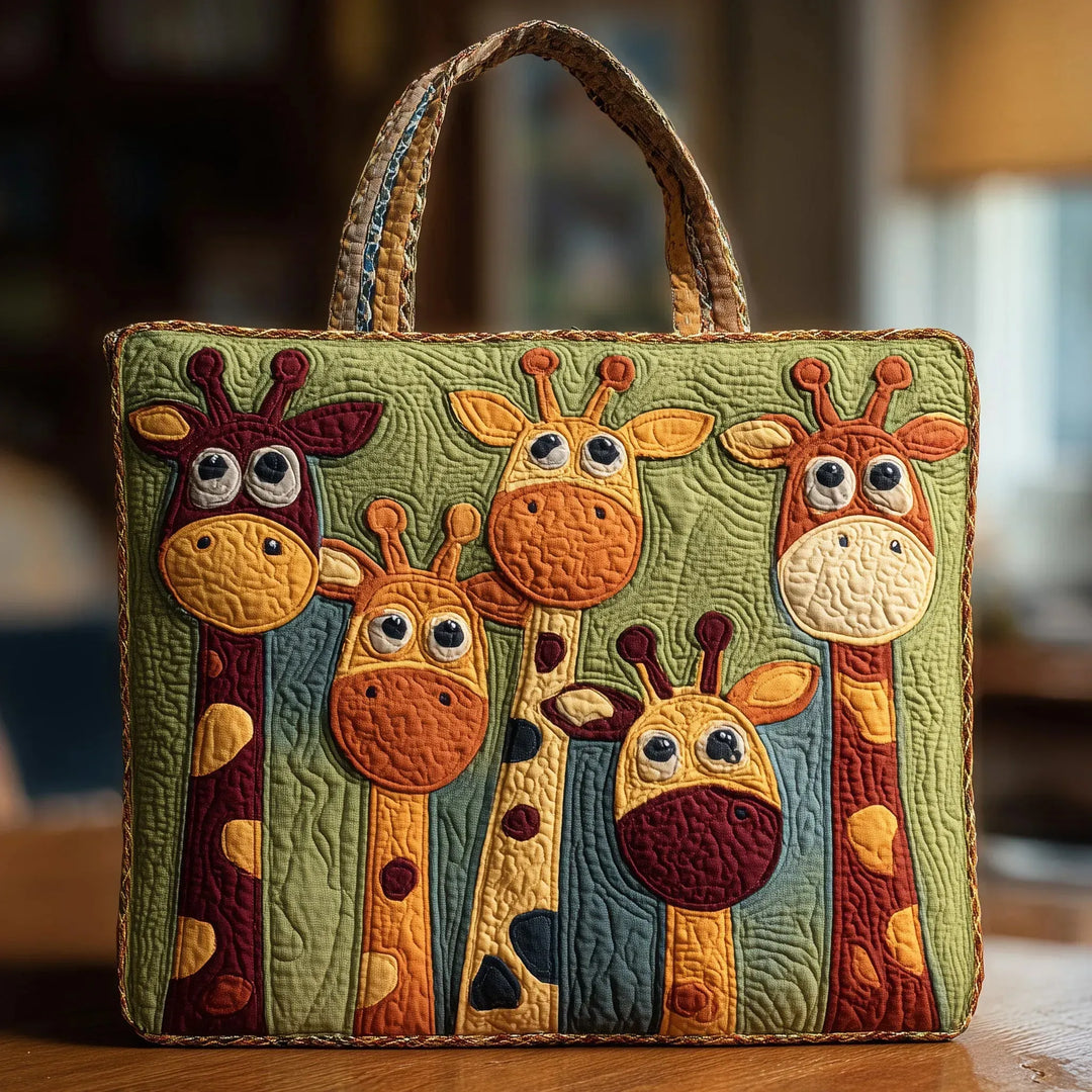 Giraffe - Quilted Tote Bag
