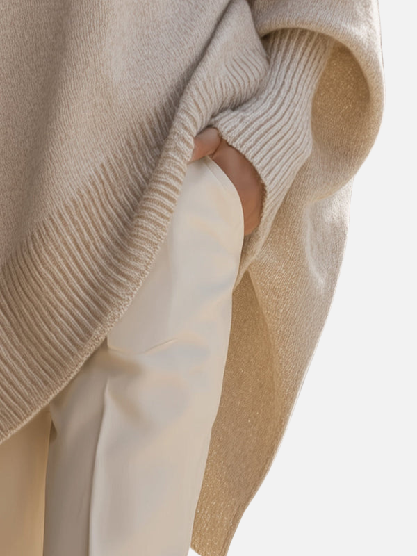 Anne | Soft Oversized Poncho Jumper in Knit