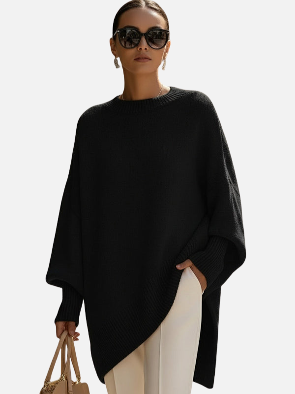 Anne | Soft Oversized Poncho Jumper in Knit