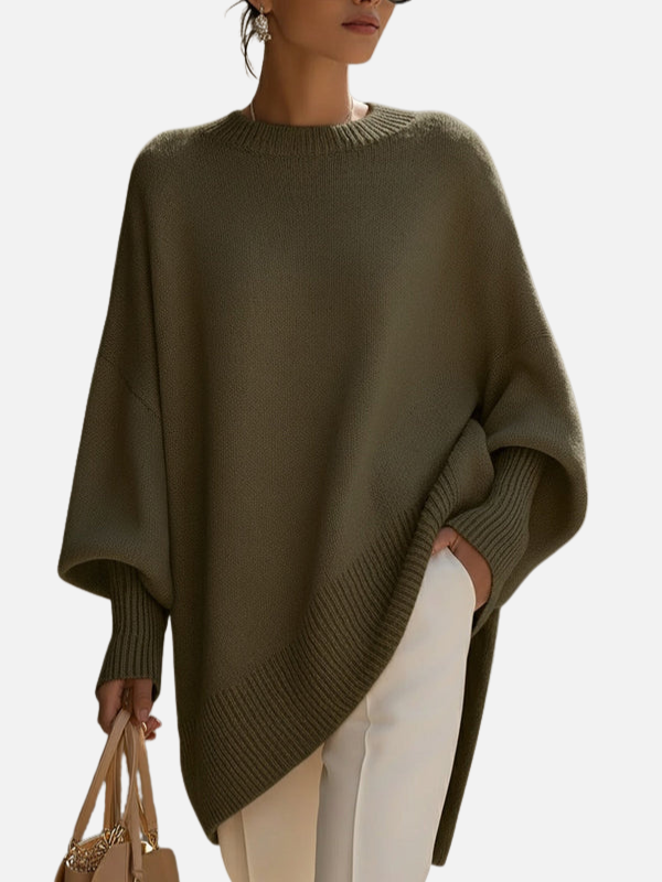 Anne | Soft Oversized Poncho Jumper in Knit