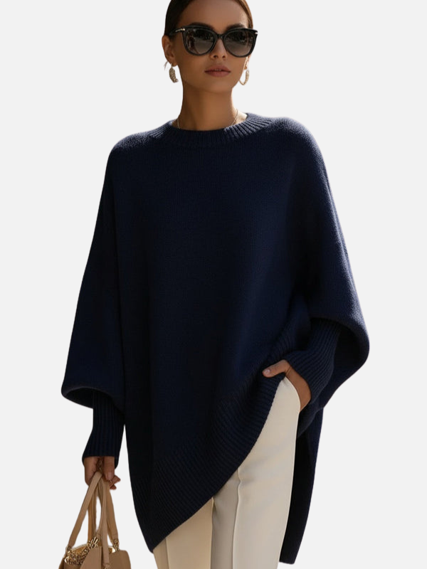Anne | Soft Oversized Poncho Jumper in Knit