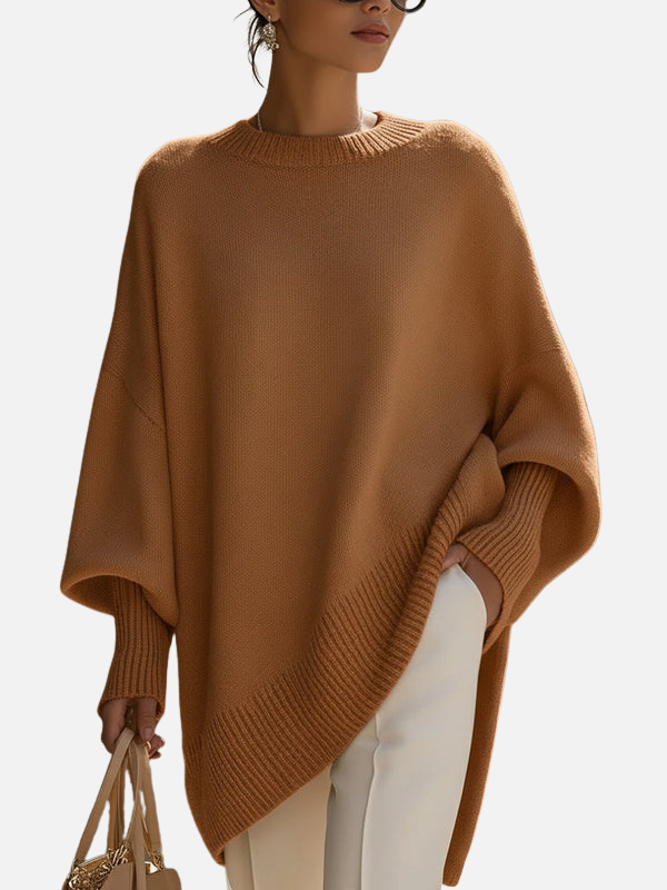 Anne | Soft Oversized Poncho Jumper in Knit