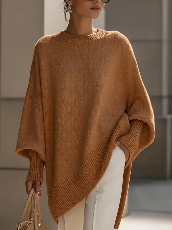 Anne | Soft Oversized Poncho Jumper in Knit
