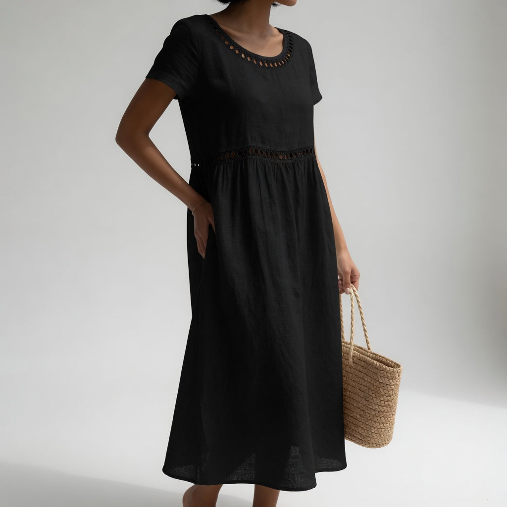 Aveline | Embroidered Fluid Dress
