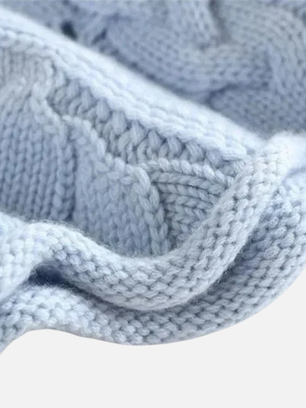 Camilla | Ornate Cable Knit Jumper with Roll Neck