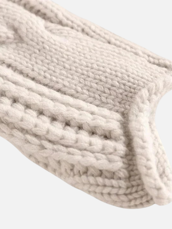 Camilla | Ornate Cable Knit Jumper with Roll Neck
