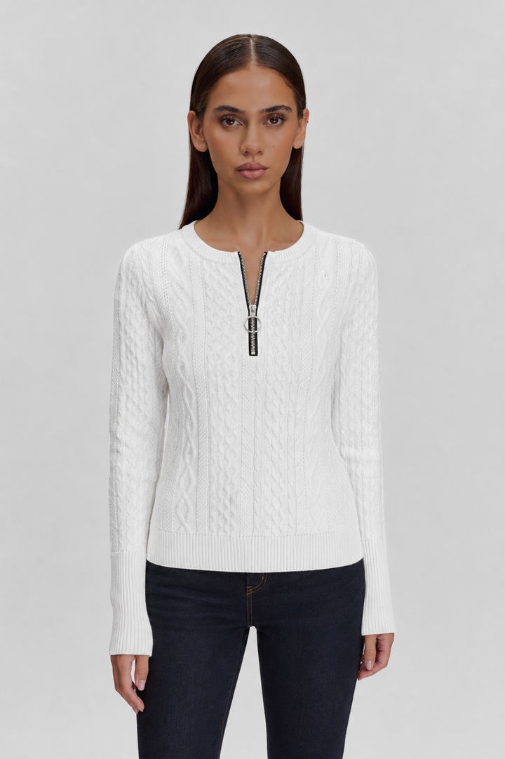 Ida | Half-Zip Cable Knit Jumper