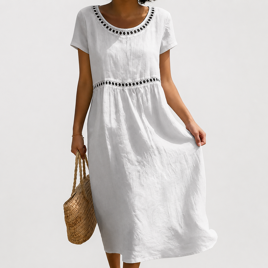 Aveline | Embroidered Fluid Dress