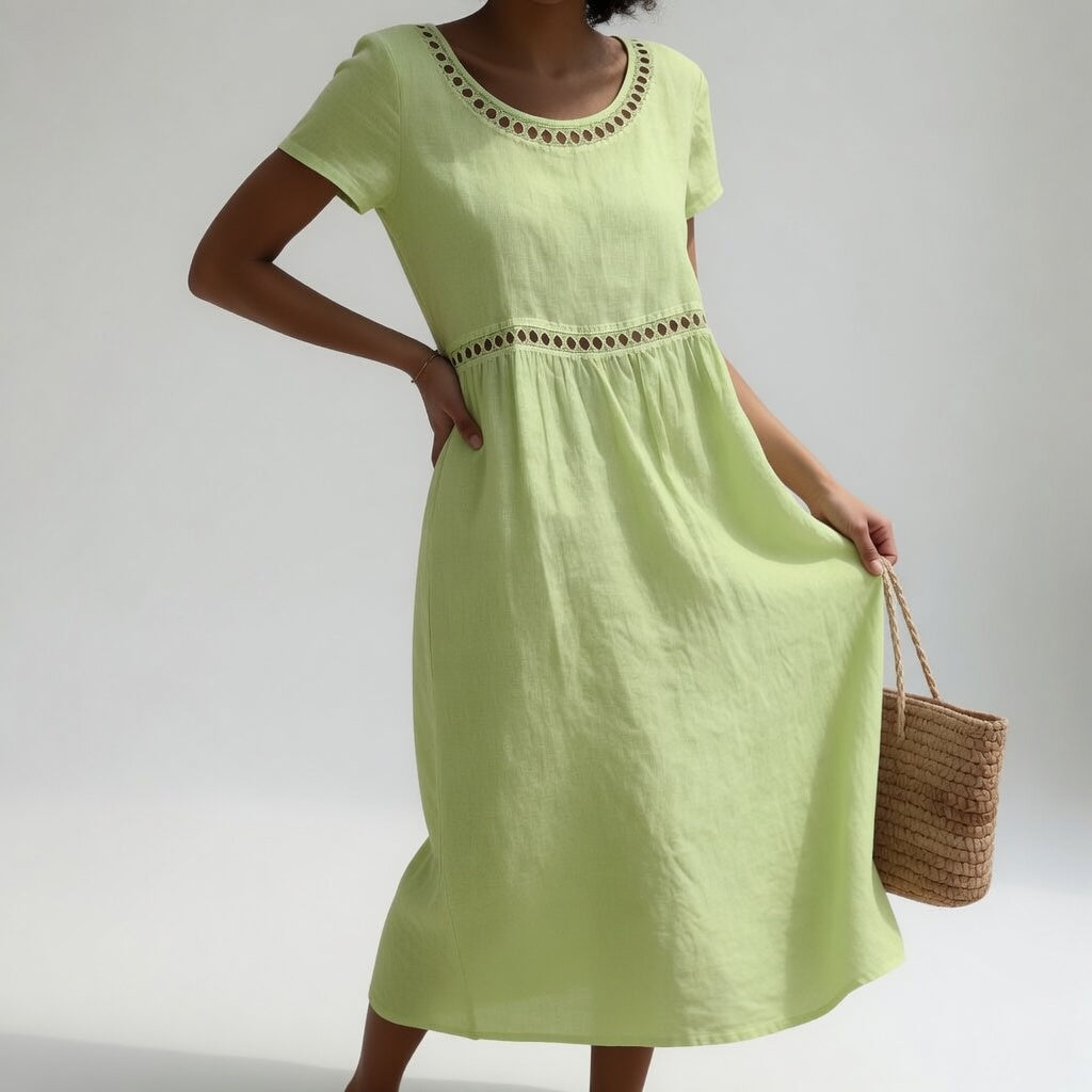 Aveline | Embroidered Fluid Dress