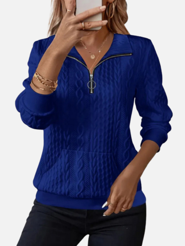 Ida | Half-Zip Cable Knit Jumper