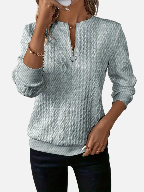 Ida | Half-Zip Cable Knit Jumper