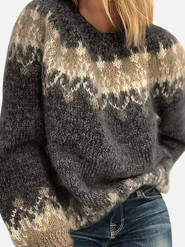Ida | Icelandic Knit Jumper with Round Neck
