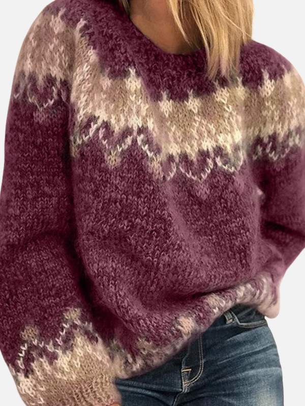 Ida | Icelandic Knit Jumper with Round Neck