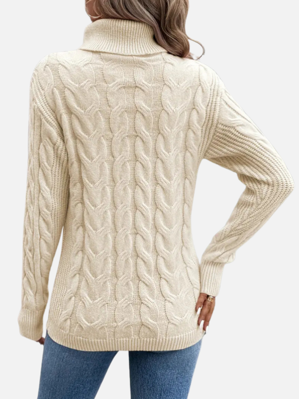 Kirsten | Cable Knit Jumper with Roll Neck – Women