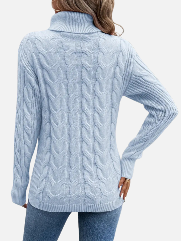 Kirsten | Cable Knit Jumper with Roll Neck – Women