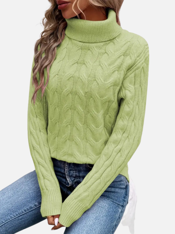 Kirsten | Cable Knit Jumper with Roll Neck – Women