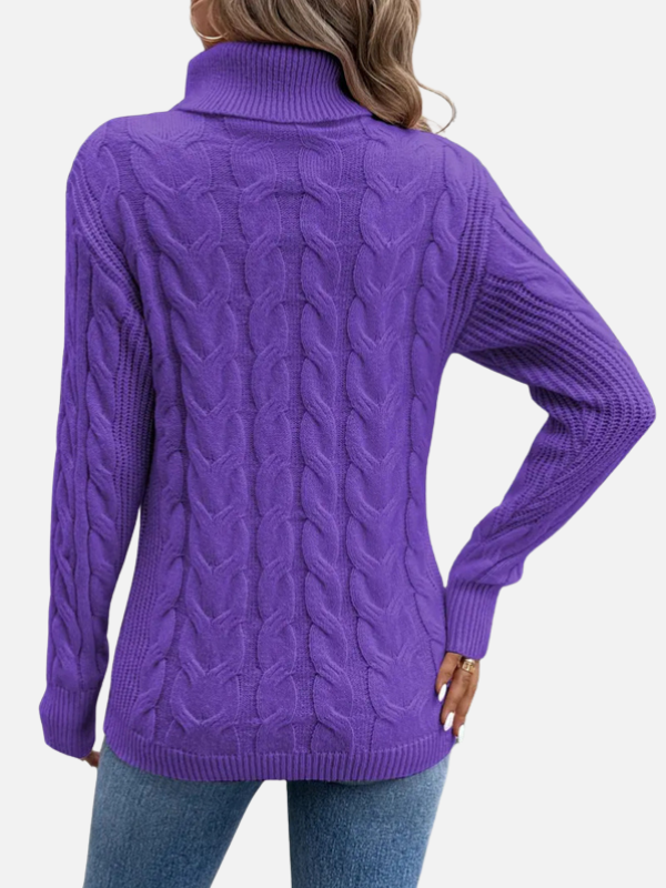 Kirsten | Cable Knit Jumper with Roll Neck – Women