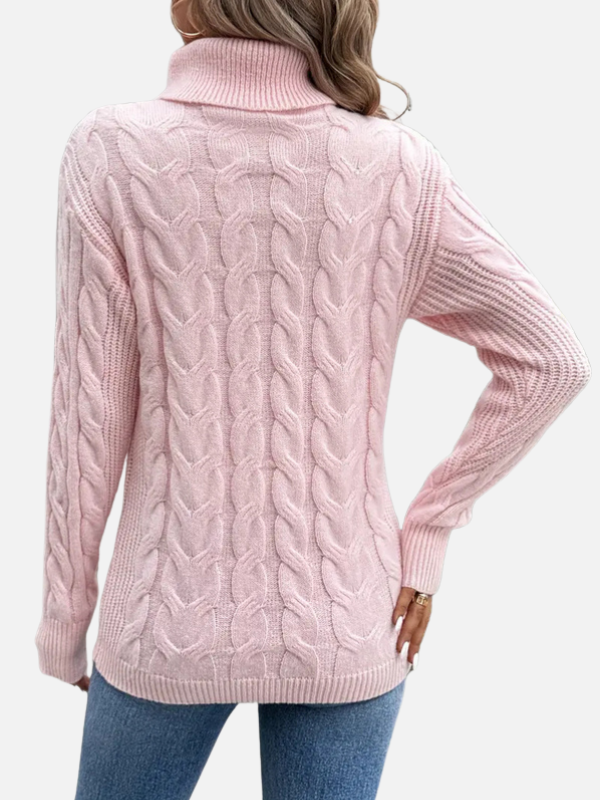 Kirsten | Cable Knit Jumper with Roll Neck – Women