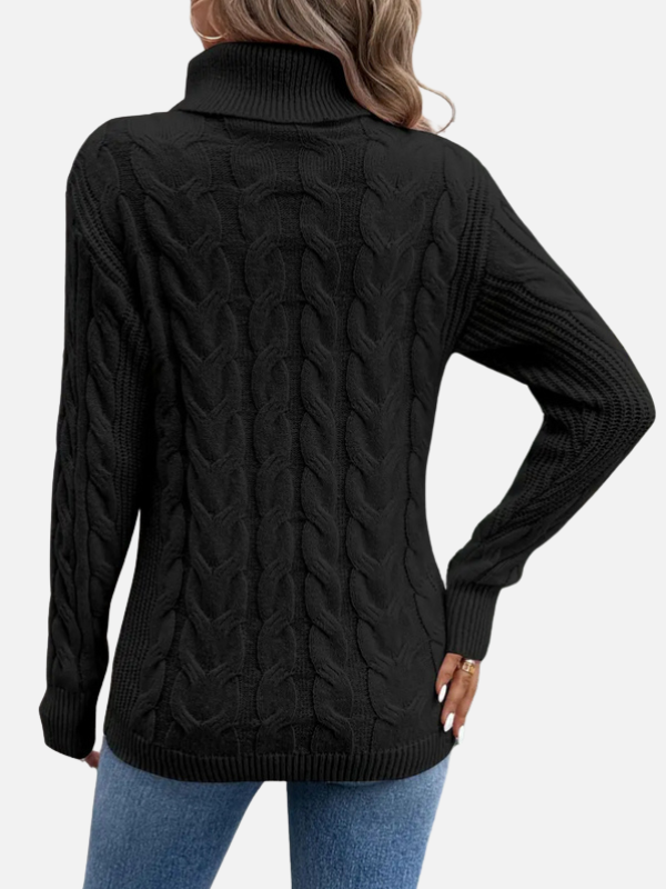 Kirsten | Cable Knit Jumper with Roll Neck – Women