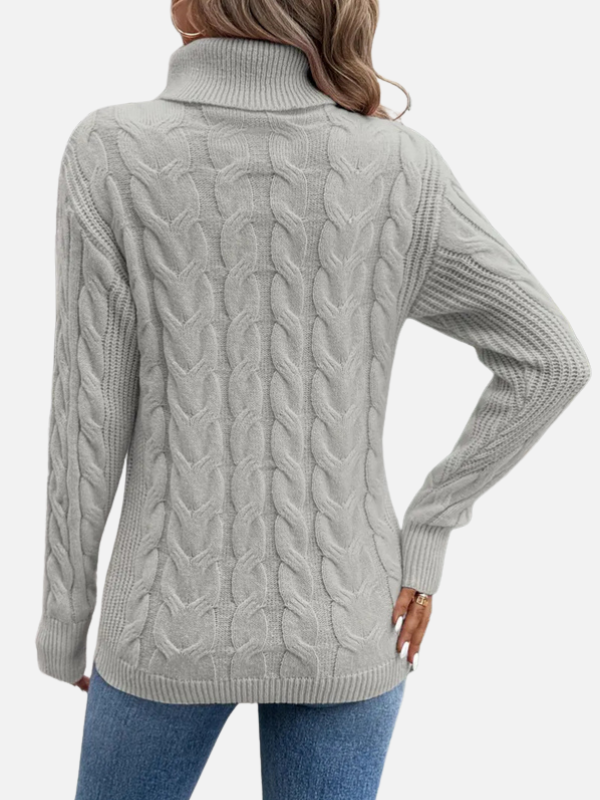 Kirsten | Cable Knit Jumper with Roll Neck – Women