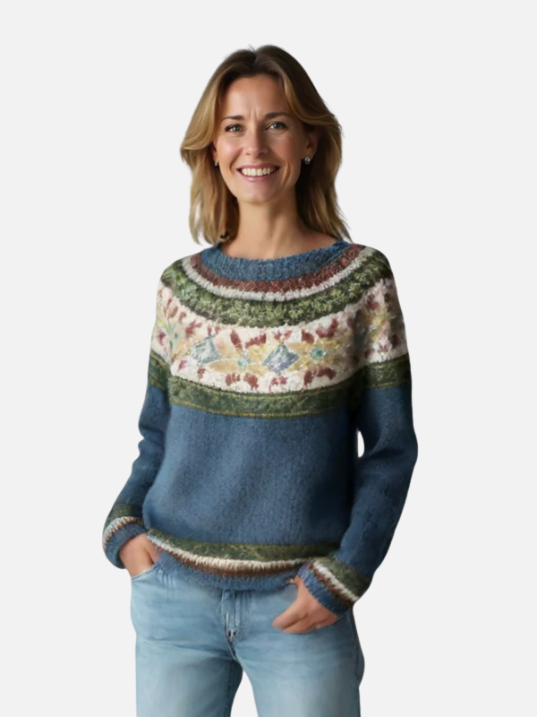 Lene | Patterned Knit Jumper with Yoke