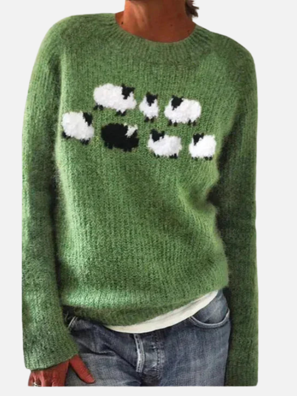 Lene | Patterned Knit Jumper with Yoke