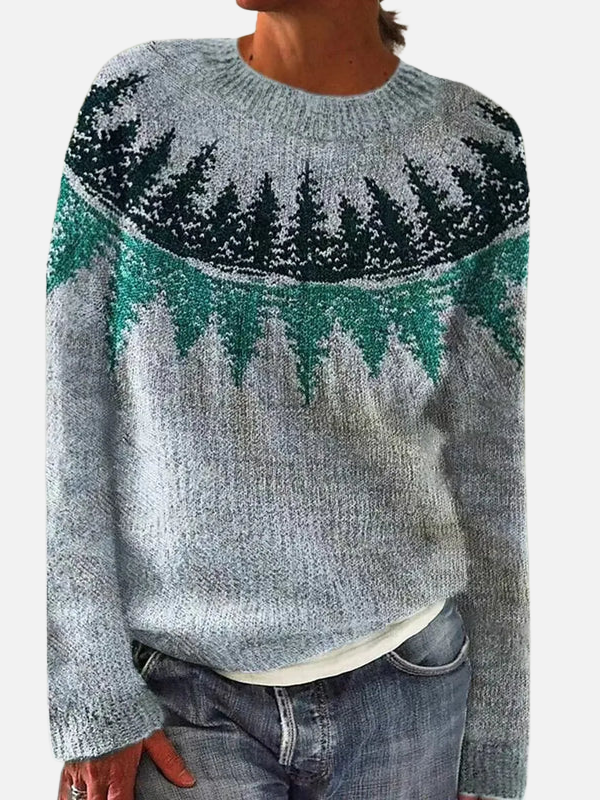 Lene | Patterned Knit Jumper with Yoke