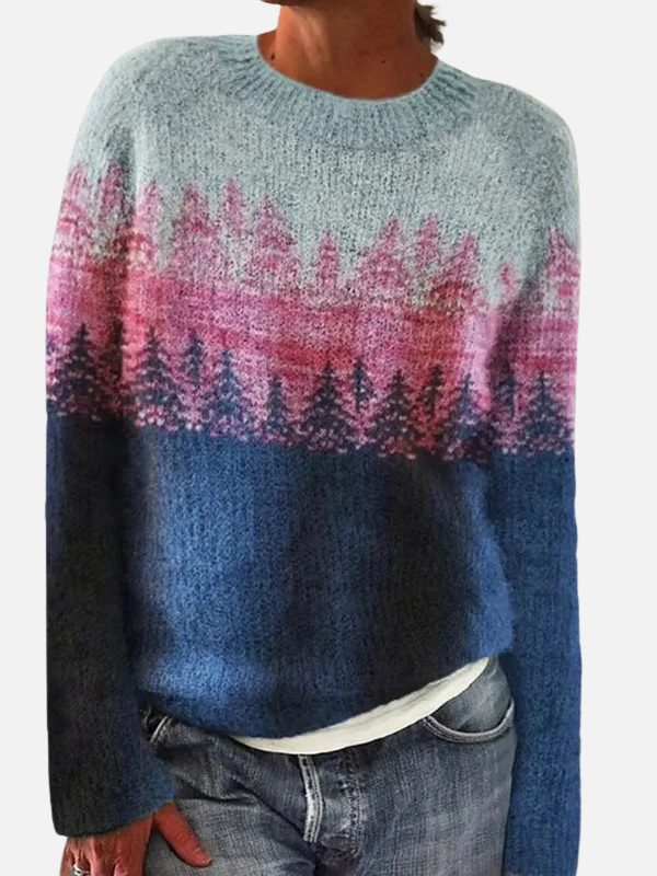 Lene | Patterned Knit Jumper with Yoke