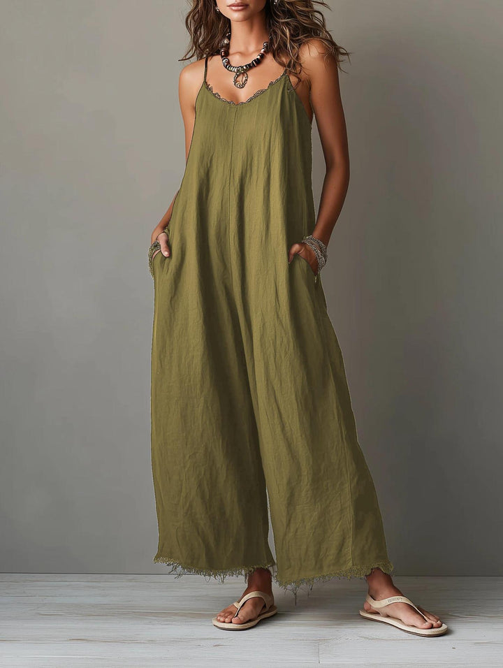 Pascale | Minimalist Linen Dungarees for Women