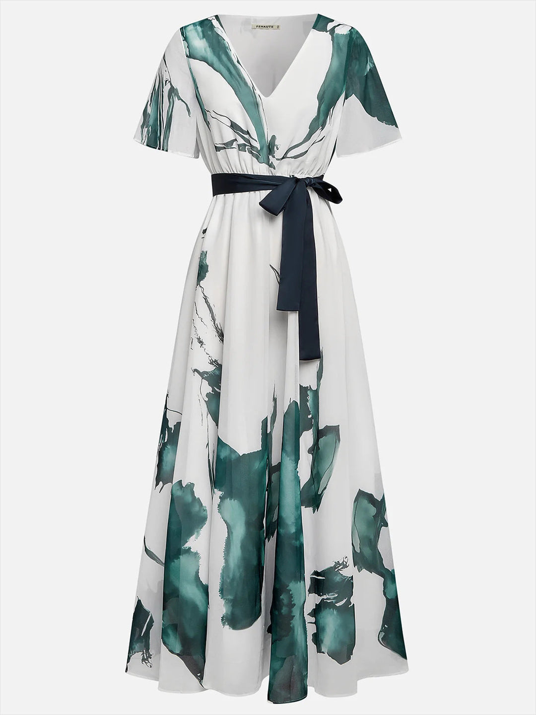 Nayla™ | Long Dress with Watercolour Pattern