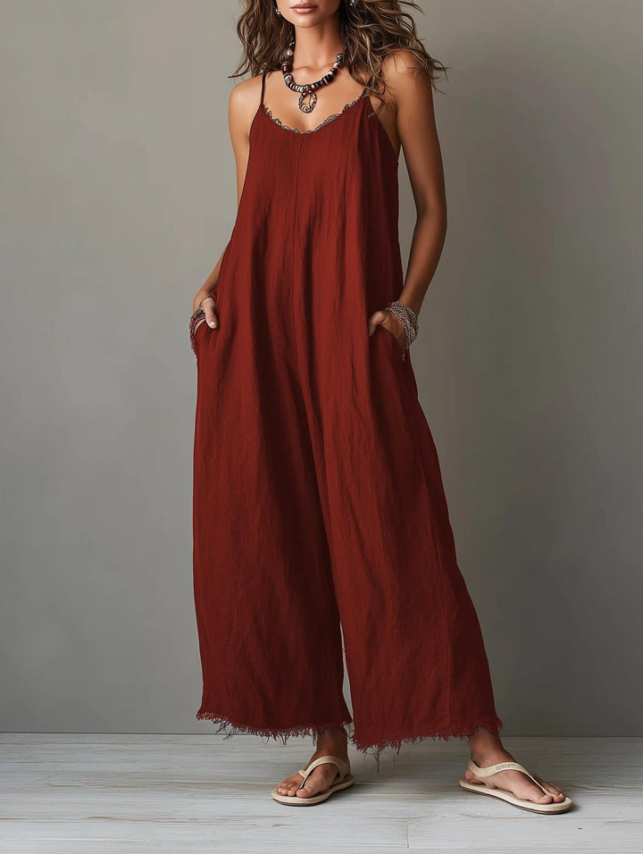 Pascale | Minimalist Linen Dungarees for Women