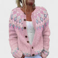 Lianne - Elegant Cardigan with Wide Knit Pattern