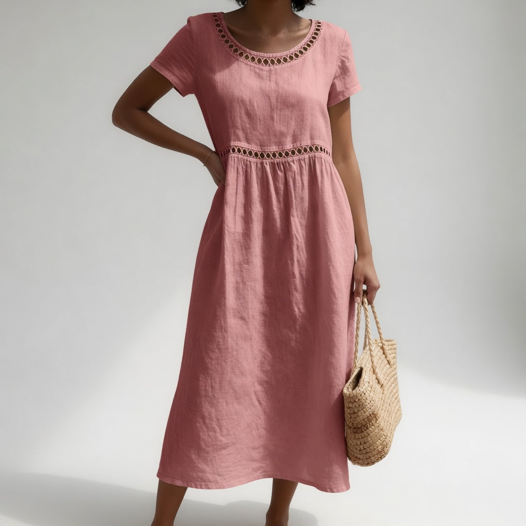 Aveline | Embroidered Fluid Dress