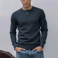 Men's Knit Jumper with Round Neck and Raglan Sleeves