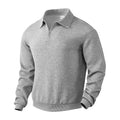 Men's Knitted Jumper with Polo Collar, Textured Pattern and Zip