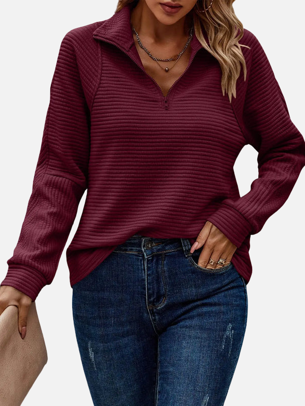Marianne | Structured Half-Zip Jumper with Collar