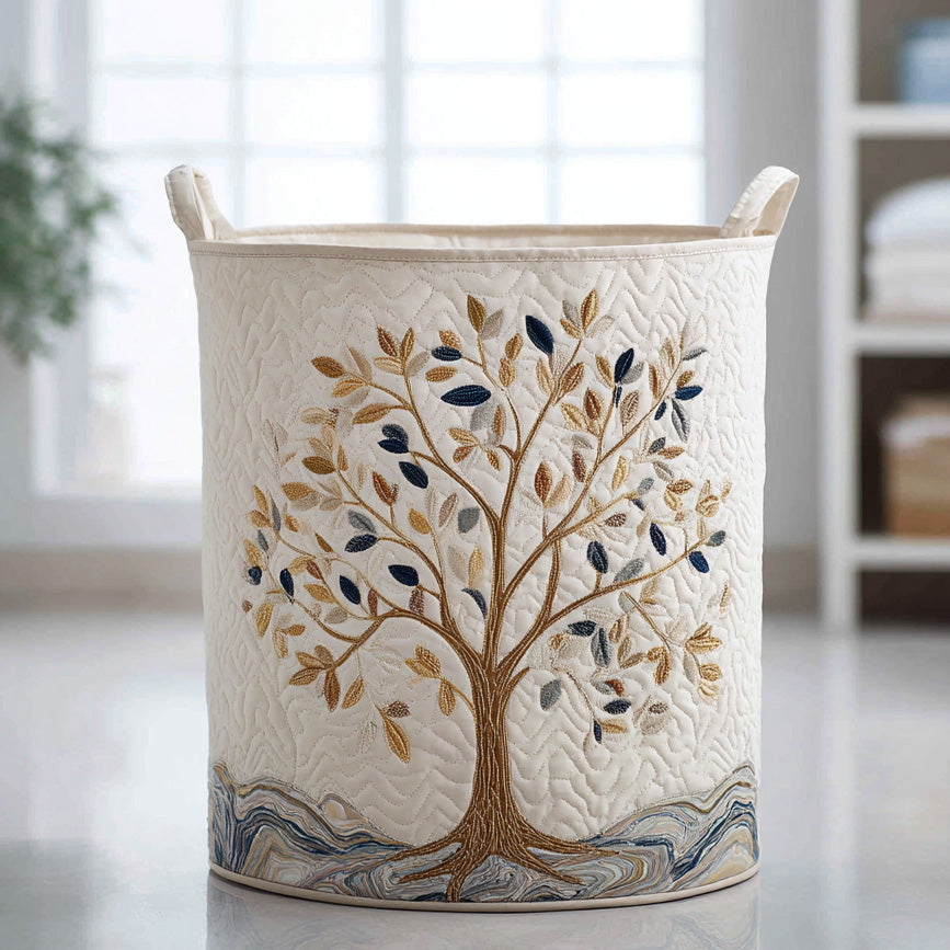Ludmilla™ | Vital Bloom Quilted Laundry Basket