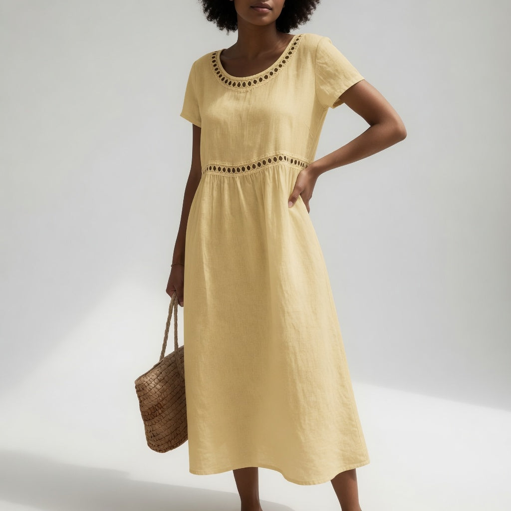 Aveline | Embroidered Fluid Dress