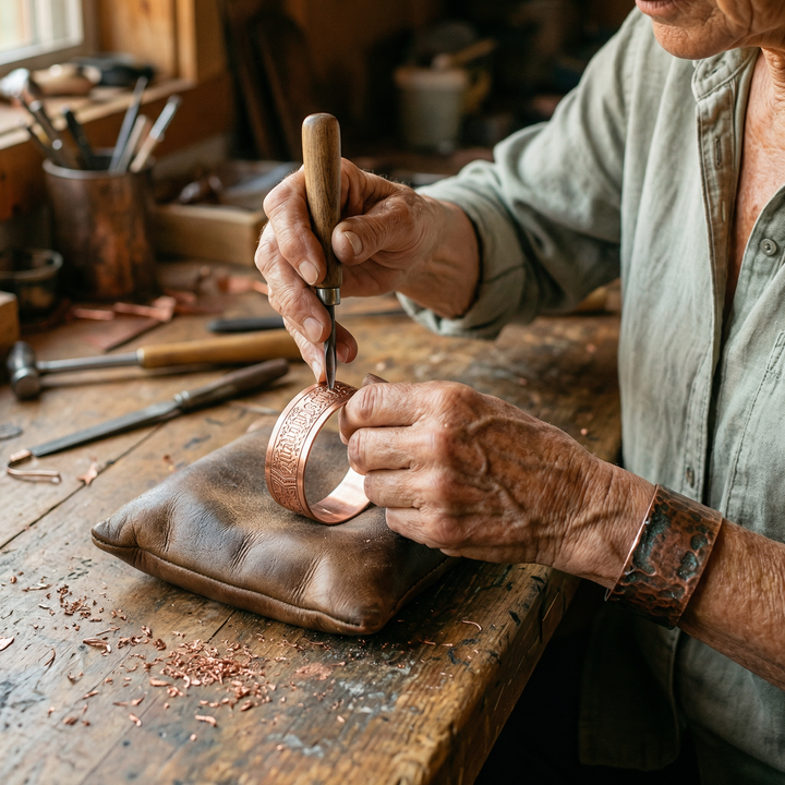 Copper Bracelet Twisting