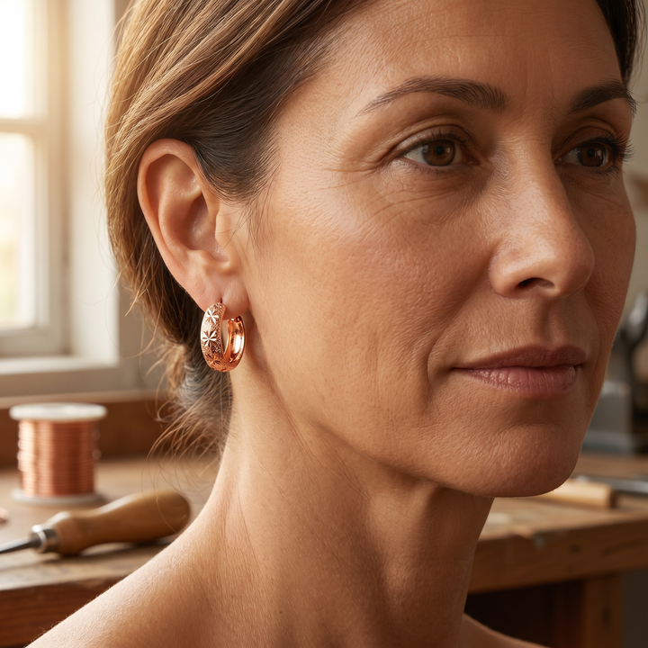 Dew Earrings in Copper